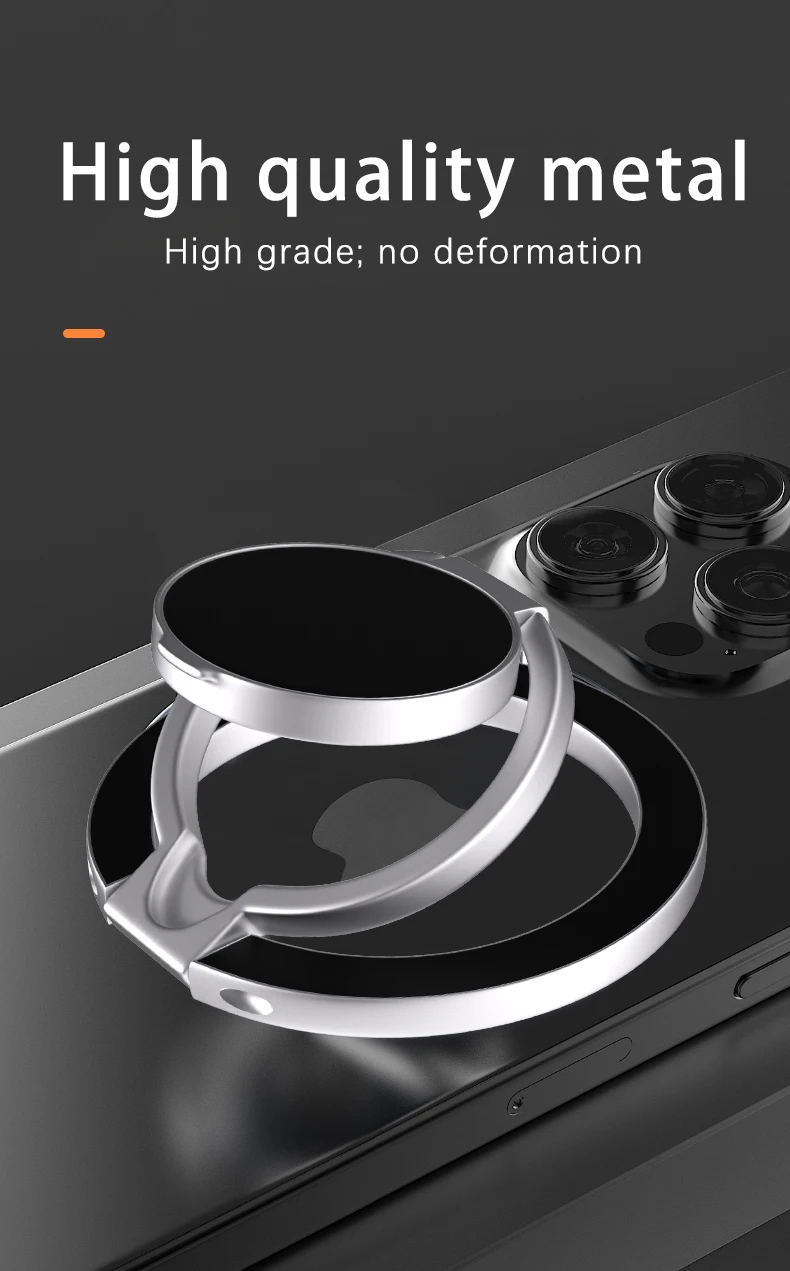 Doppelseitiger MagSafe-Handyhalter, Magnetischer Handyring-Ständer, Magnetgriff für iPhone 16, Android, Fitness-Studio und Auto – Detail 10