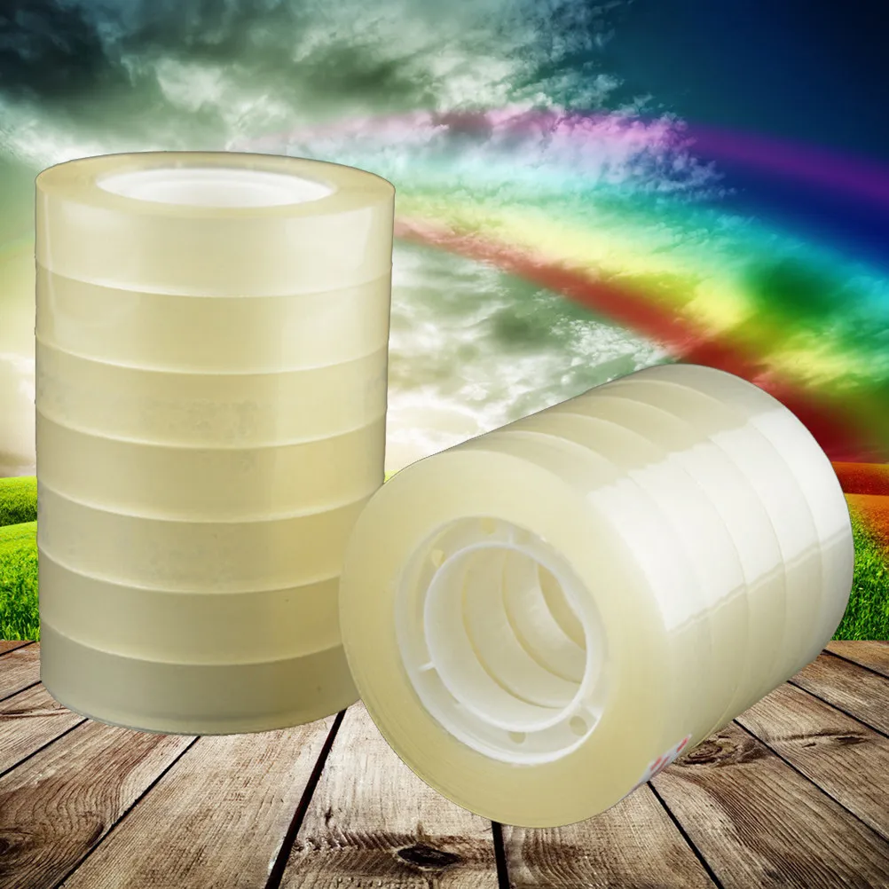 

24 шт. прозрачных рулонов клейкой ленты BOPP с сильным клеем для дома, офиса, упаковки, школьных принадлежностей