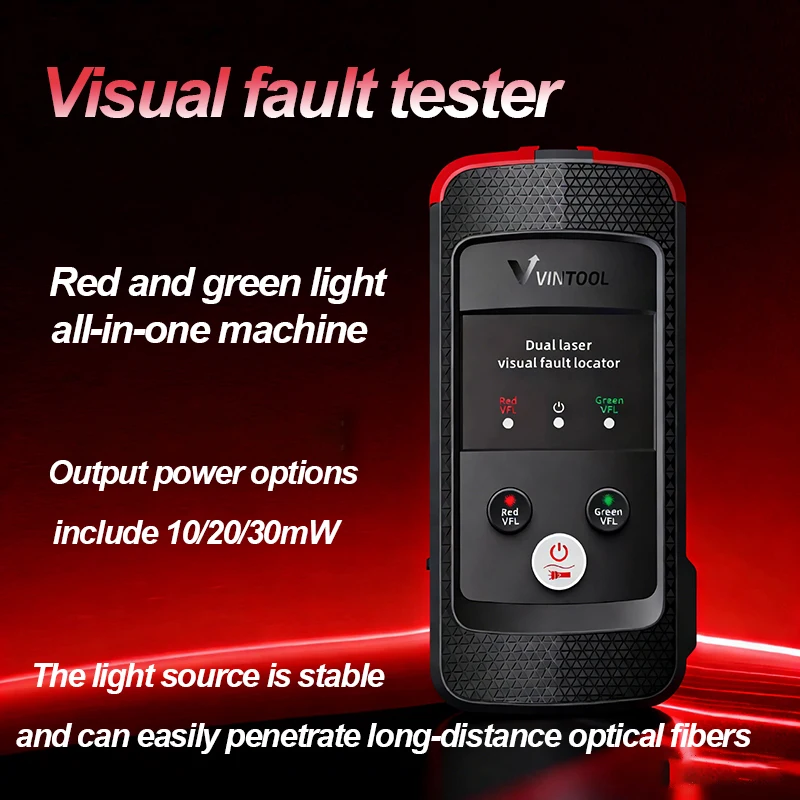Fiber Optical Red Green Visual Fault Locator 10mw/20mw/30mw Green Laser Light Pen Laser Testers Fiber Optic Cable Tester Red VFL