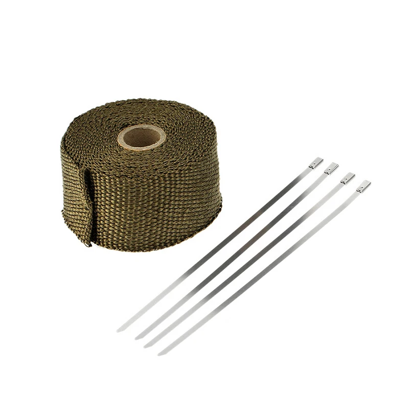 

2" x 16ft Exhaust Header Turbo Pipe Manifold Exhaust Lava Heat Wrap Tape Universal Heat-resistant