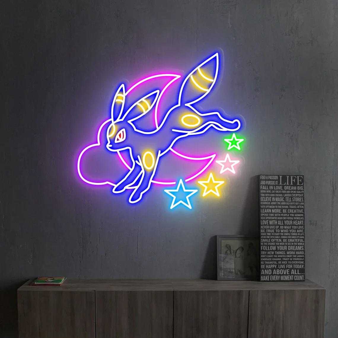 Imagem -04 - Custom Anime Neon Sign Cute Neon Sign Decoração da Parede Interior Decoração do Lar Loja Quarto das Crianças