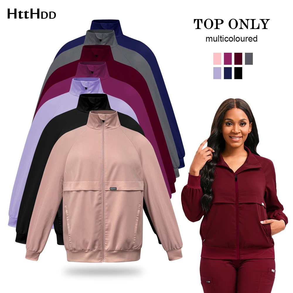 Fashion Jacket Medical Uniforms Women Men High-quality Scrub Top Doctor Nurse Work Uniforms Wholesale Veterinary Lab Coat Unisex