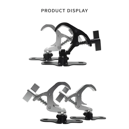 Gancho de luz de escenario de aluminio, luz con cabezal móvil, Clip de armadura, carga de seguridad de 150KG para equipo de escenario de discoteca DJ, fácil de usar (B), 1 par