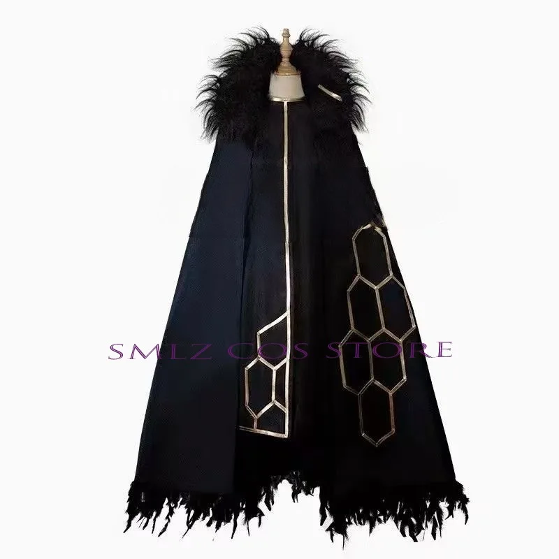 Sephirah Binah Game Library Of Ruina Costume Woman Black Trench Cloak Uniform Prop Binah Wig Suit Halloween Party Play Outfits view 5