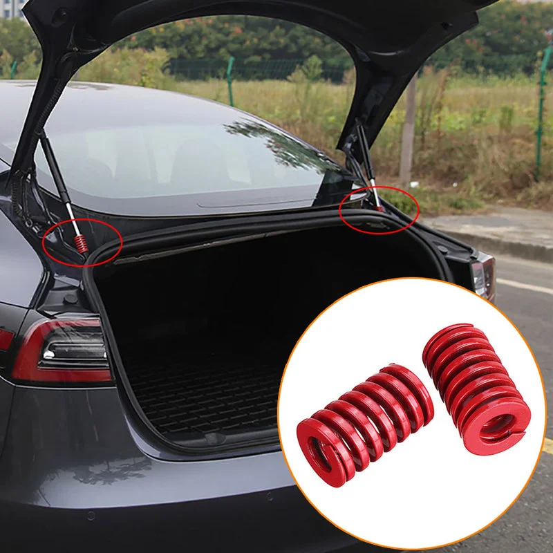 2pcs Die Springs for Rear Trunk Tailgate Strut Support Lift Bars Tool for Tesla Model 3 2017 2018 2019 2020 Red Car Accessories