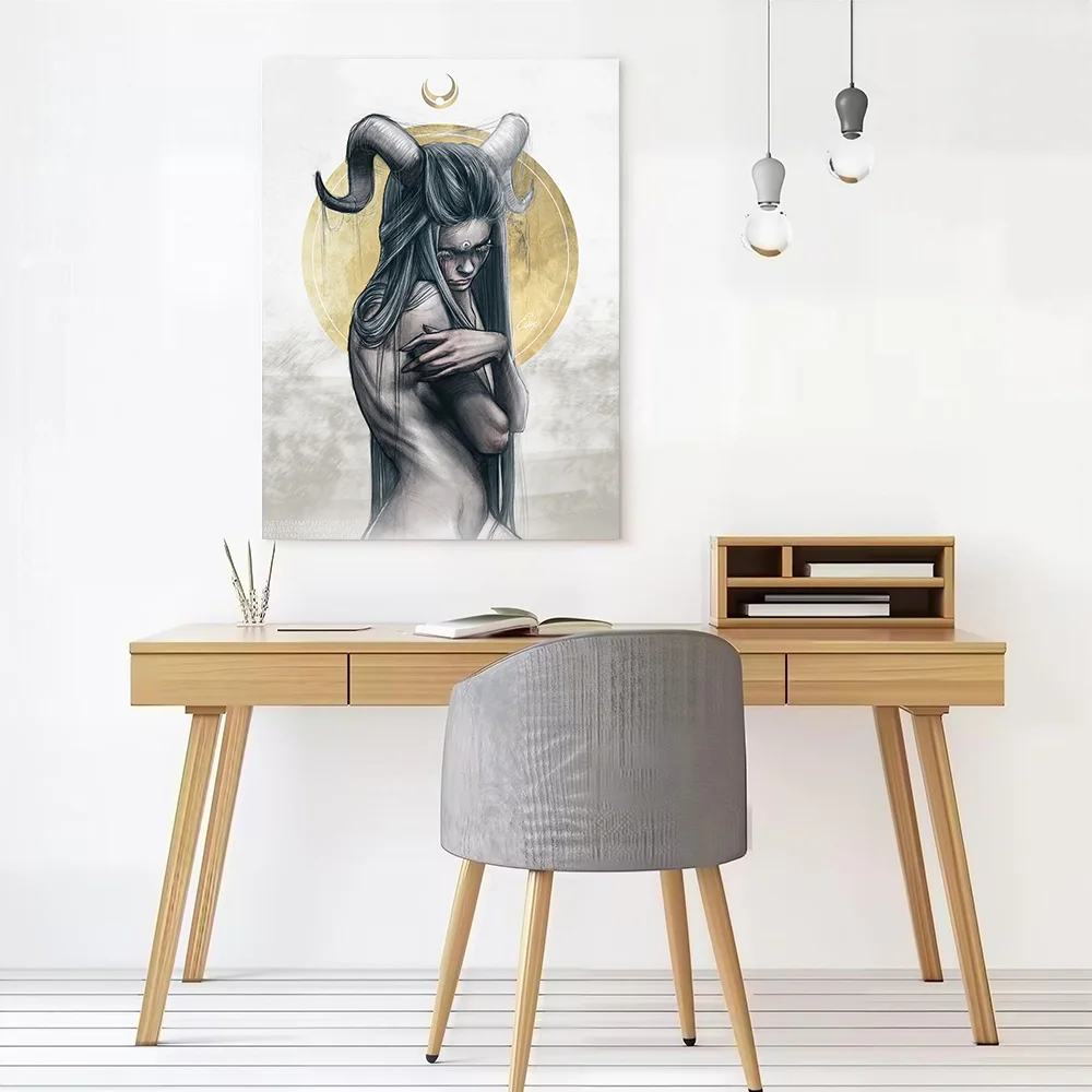 Nymph Canvas Poster Wall Art Customizable High Quality Printed Picture for Home Decor Living Room Wand Deko Luxury Decoration