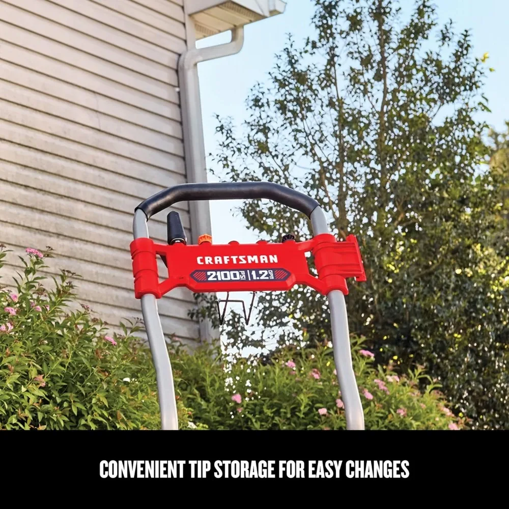 غسالة الضغط الكهربائية للمياه الباردة بقوة 2100 رطل لكل بوصة مربعة معدل تدفق 1.2 جالون في الدقيقة، سلكي #5