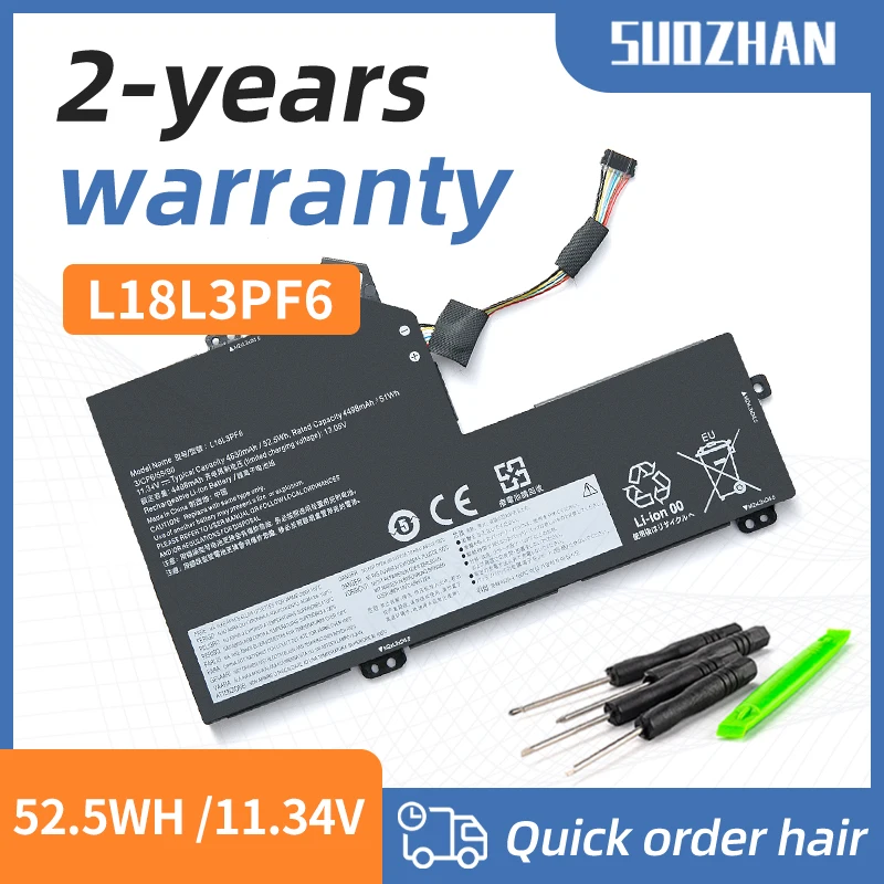 

SUOZHAN L18L3PF6 L18M3PF9 Laptop Battery For Lenovo ideapad S540-15IWL 11.34V 51Wh 4498mAh