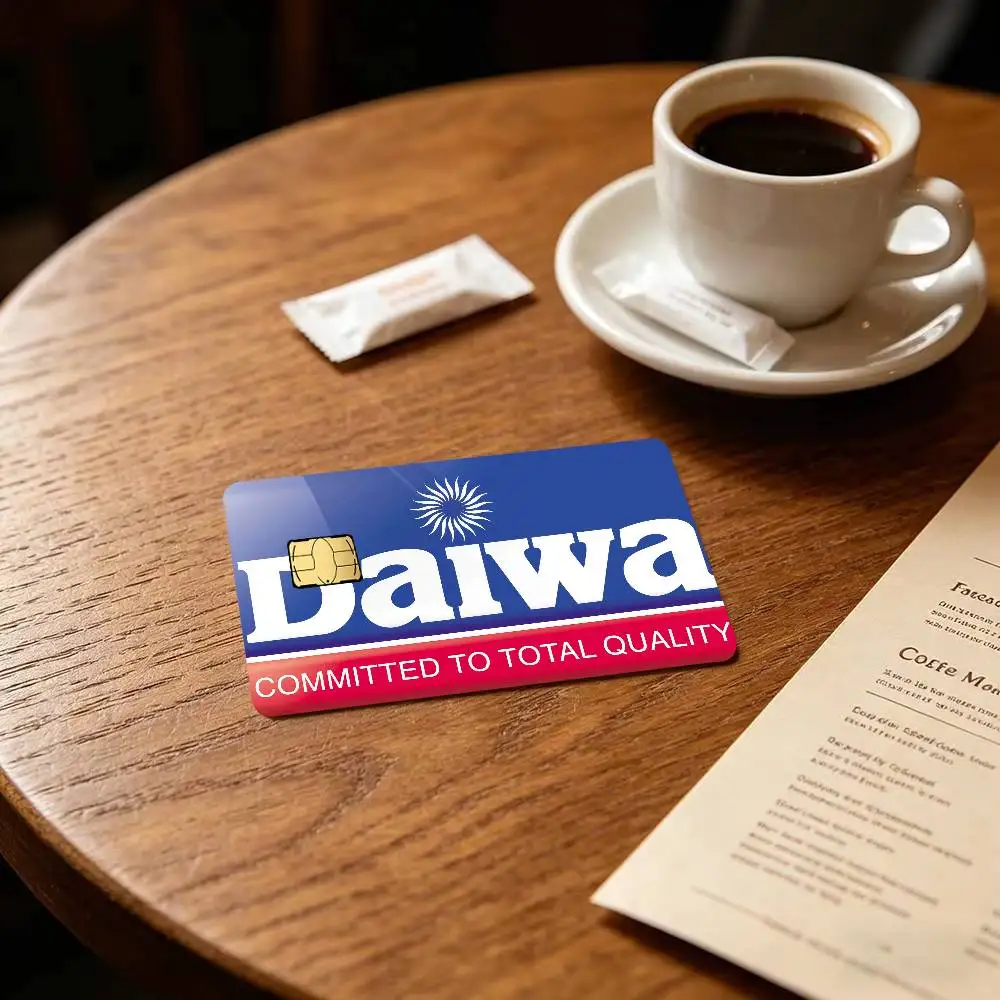 LOGO Fishing Tackle Brand D-Daiwas Cartoon Credit Card Skin Stickers For Bank Card Bus Metro Card Sticker Waterproof Women Gift