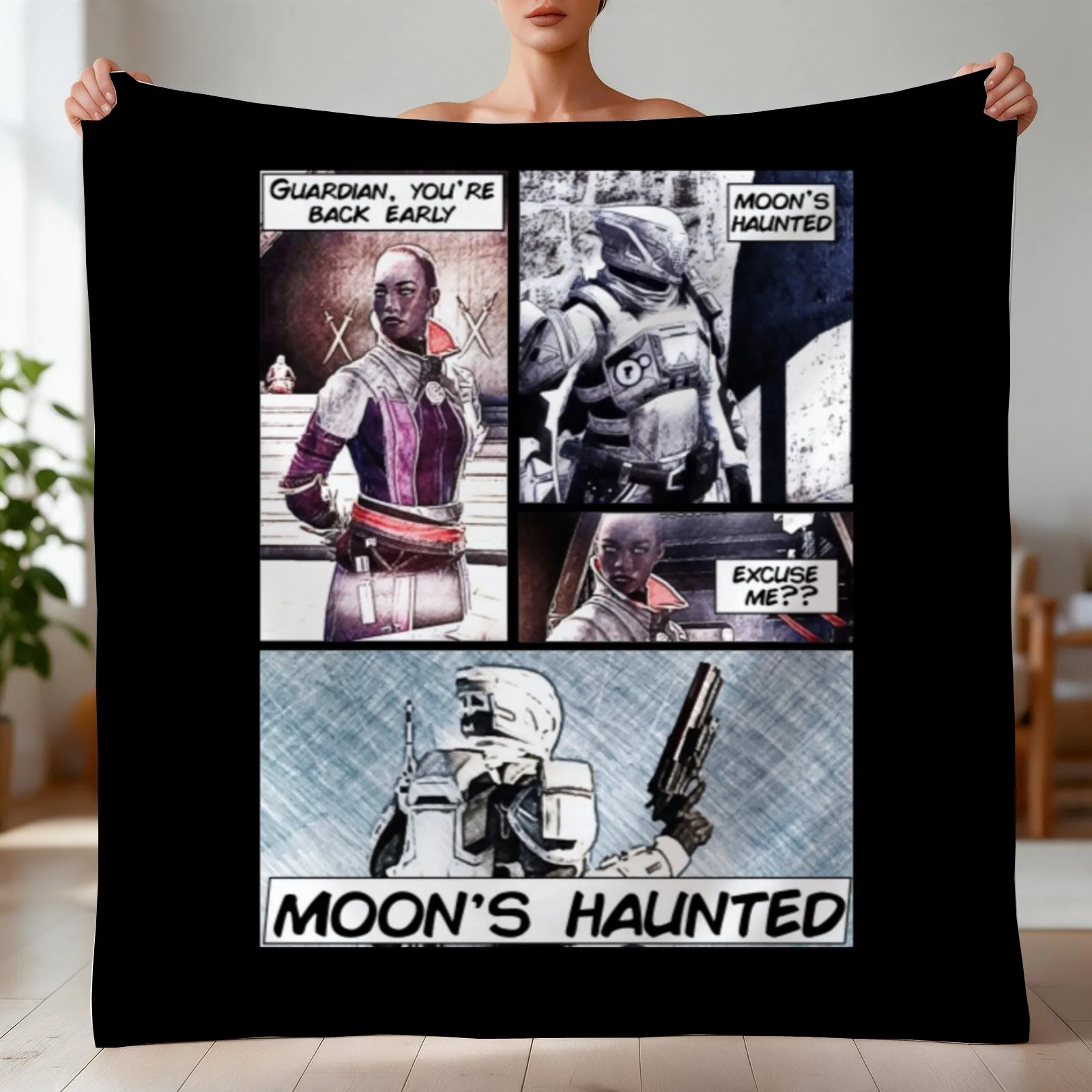 Destiny T-ShirtMoon's Haunted Throw Blanket Custom Decorative Beds Vintage Blankets