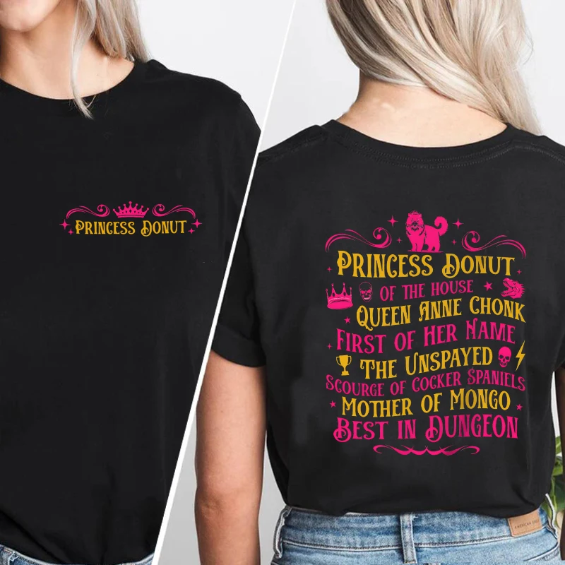 Princess Donut T Shirt Dungeon Crawler Carl T-Shirt Sci Fi Book Tshirt Men Women Cotton Short Sleeve Round Neck Tees Clothes