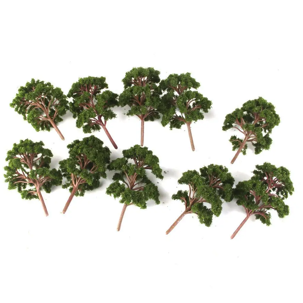 10pcs Plastic Banyan Trees Model Train Scenery Landscape 1:75