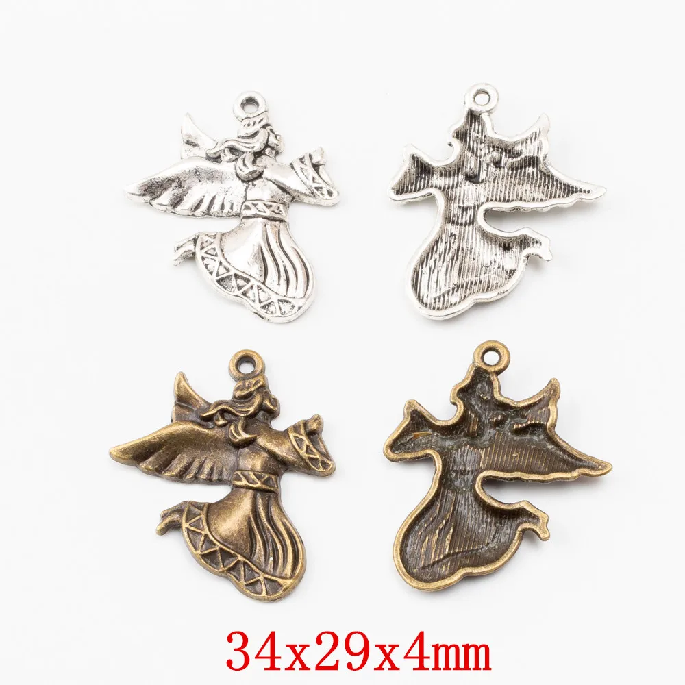 

15pieces (angel) vintage zinc alloy charm metal pendant DIY jewelry discovery making accessories 1254