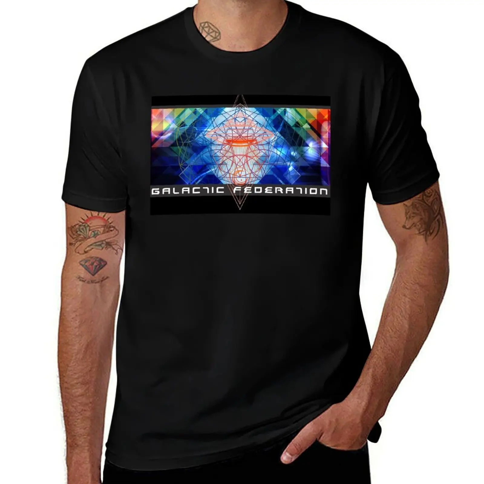 Galactic Federation of Light - Sananda T-Shirt Modern Print Casual T-Shirt