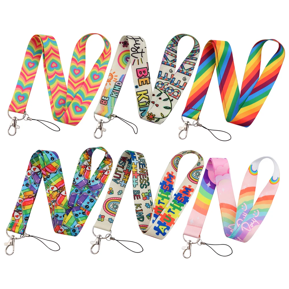 Rainbow Lucky Day Pink Lanyard Charm, Gift