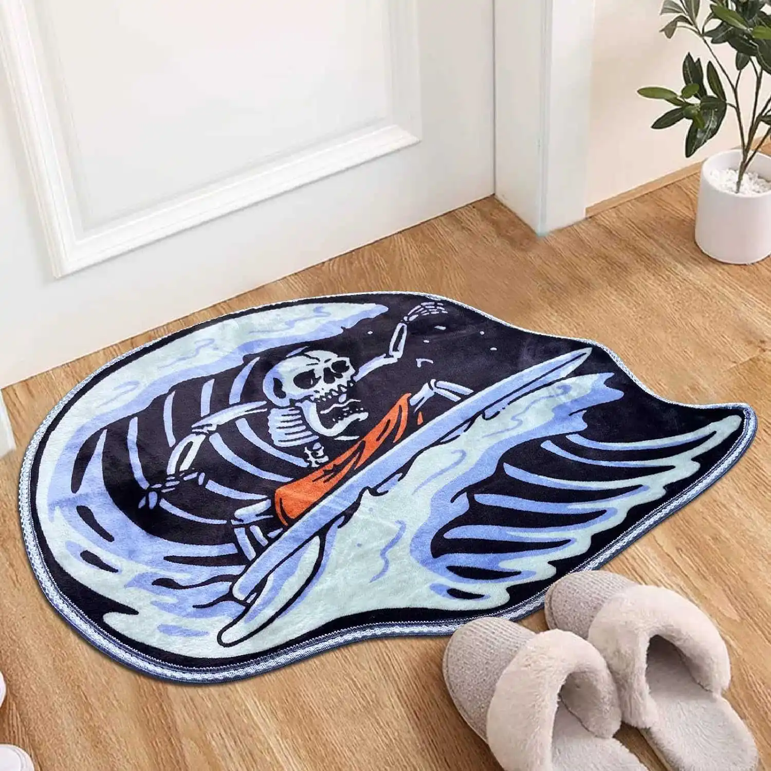 Tapete de veludo cristal loween tapete decorativo quarto mesa chá sala estar piso cobrindo listra dos desenhos animados tamanho grande