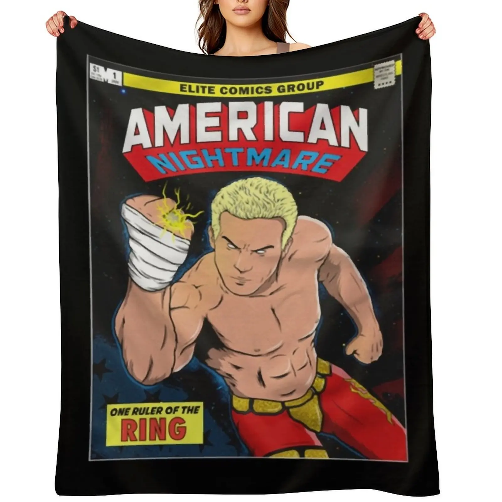 

Wresting Wrestler Comic Art Classic Throw Blanket decorative Quilt Retros wednesday Blankets