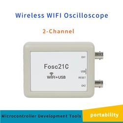 Fosc21C 2-kanałowy WIFI bezprzewodowy oscyloskop USB PC oscyloskop 1Mhz przenośny oscyloskop rozwoju MCU