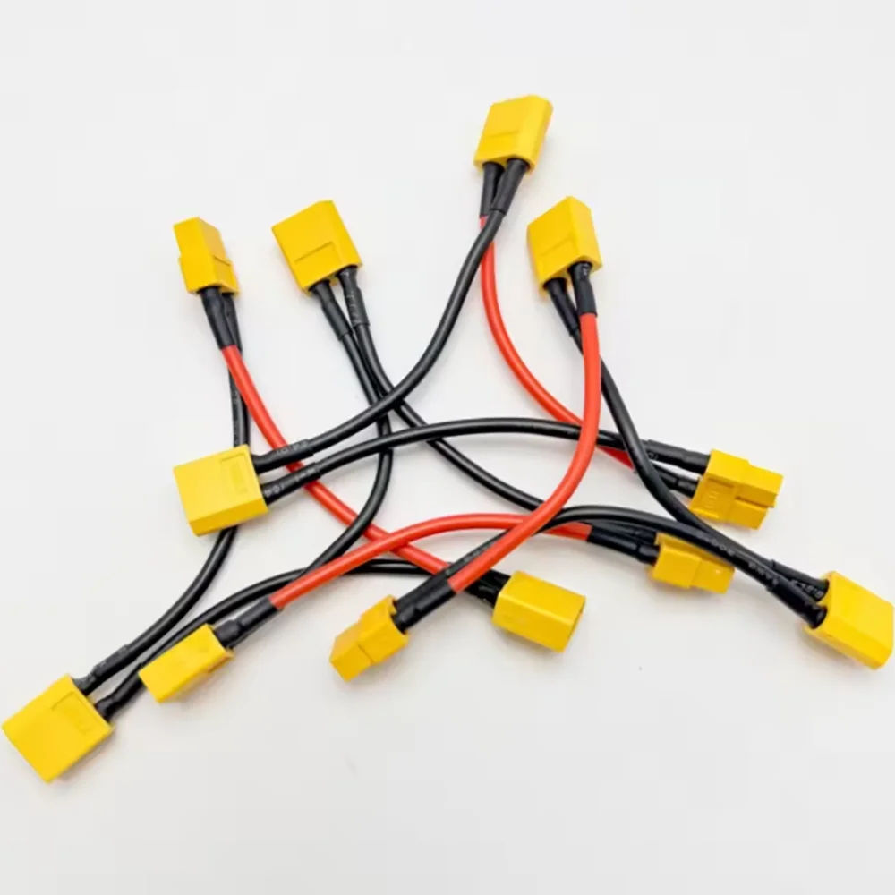 Amass XT90 XT60H Series Harness 10/14AWG Silicone Wire 1 Female To 2 Male Adapter Cable For Lipo Battery RC Model Accessories