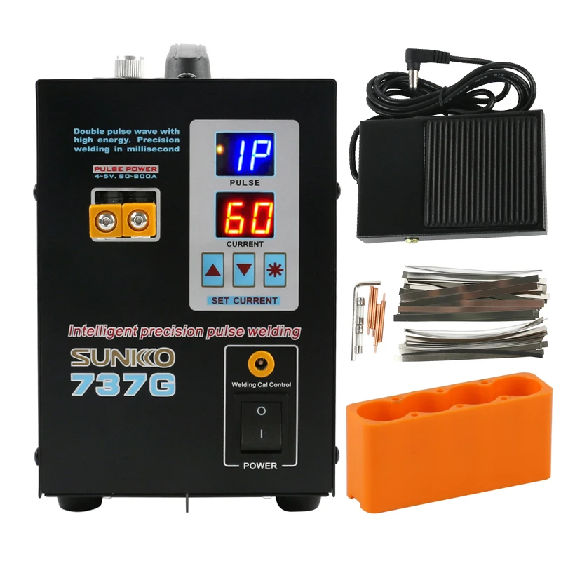 

737G LED Light Battery Spot Welder Dual Modes 0.05-0.2mm Weldability Intelligent Precision Pulse Spot Welding Machine