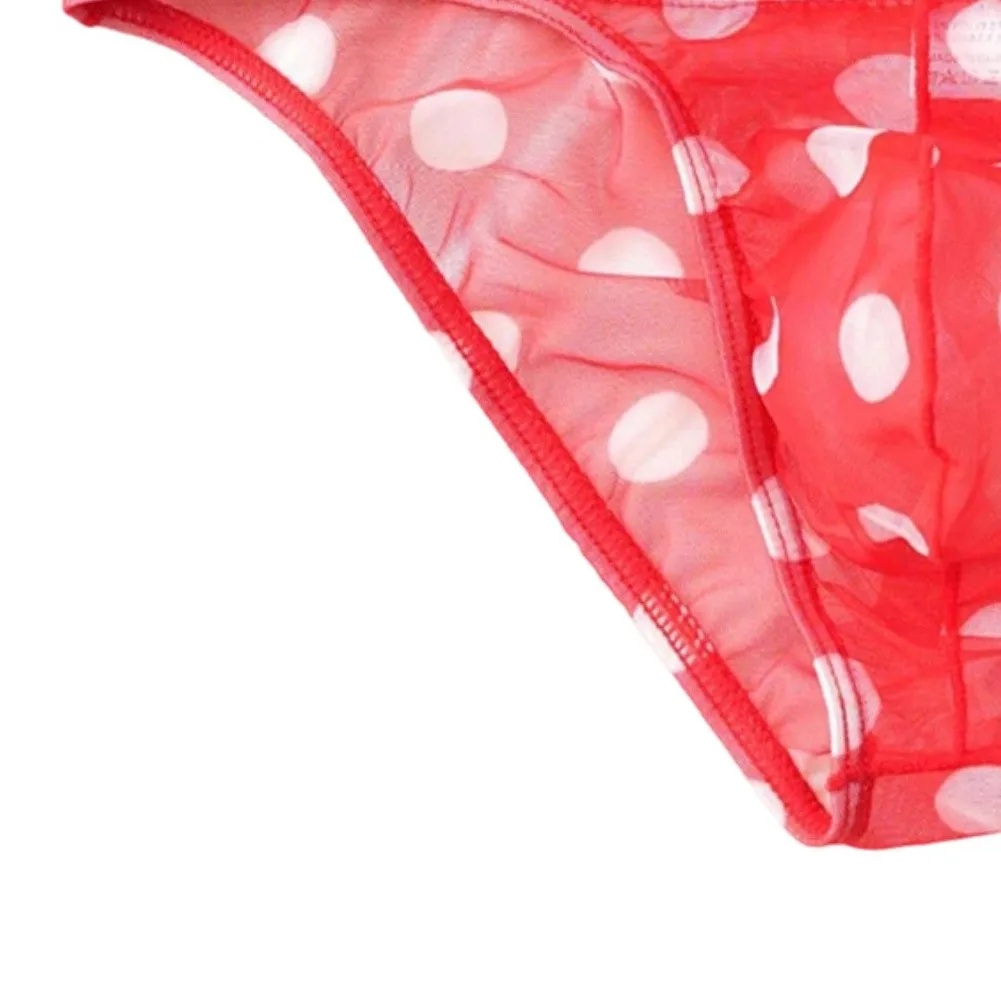 

Мужские трусы с модным принтом в горошек, из прозрачной сетки, ультратонкие, быстросохнущие, с низкой посадкой, с U-образным вырезом