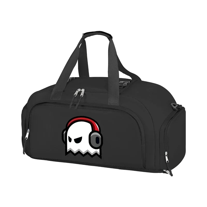 Cartoon Ghost Print Gym Travel Duffel Bag Backpack Large Capacity Sports Backpack Water Resistant Hand Crossbody Weekend Bag - view 2