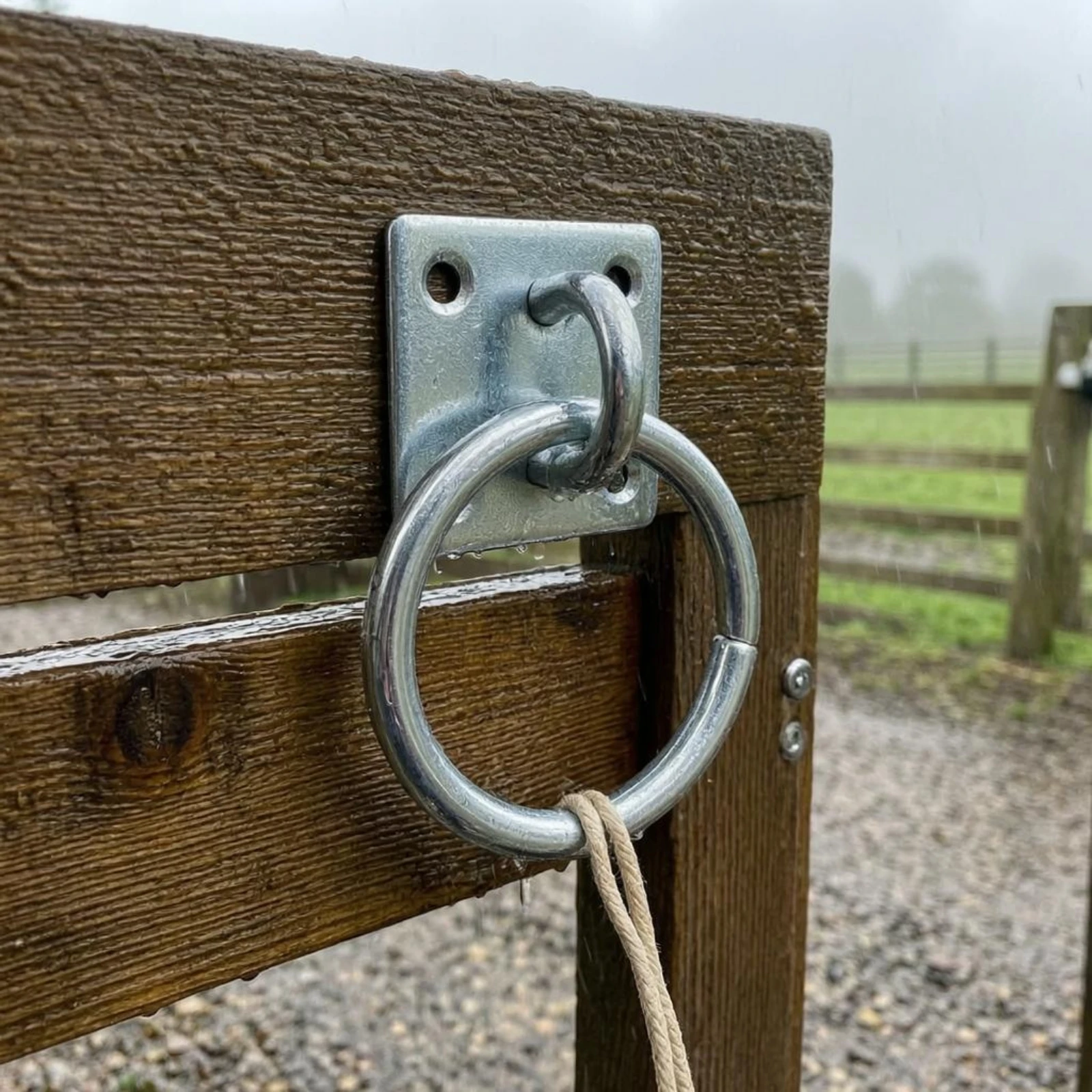 

Stall Door Loop Square Plate Horse Stall Loop Barn Door Handle Curved Loop Building Accessory Heavy Duty for Gate
