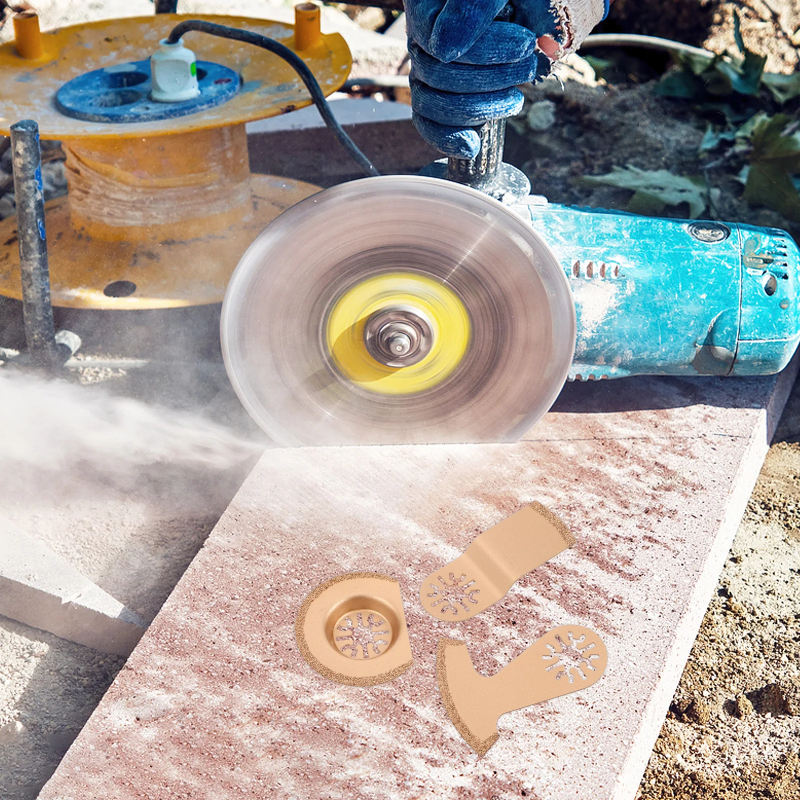 

3Pcs Closed-End Saw Blades Carbide Oscillating Multi Tool Blades for Grinding Polishing Cement Tile and Metal Cutting Tasks