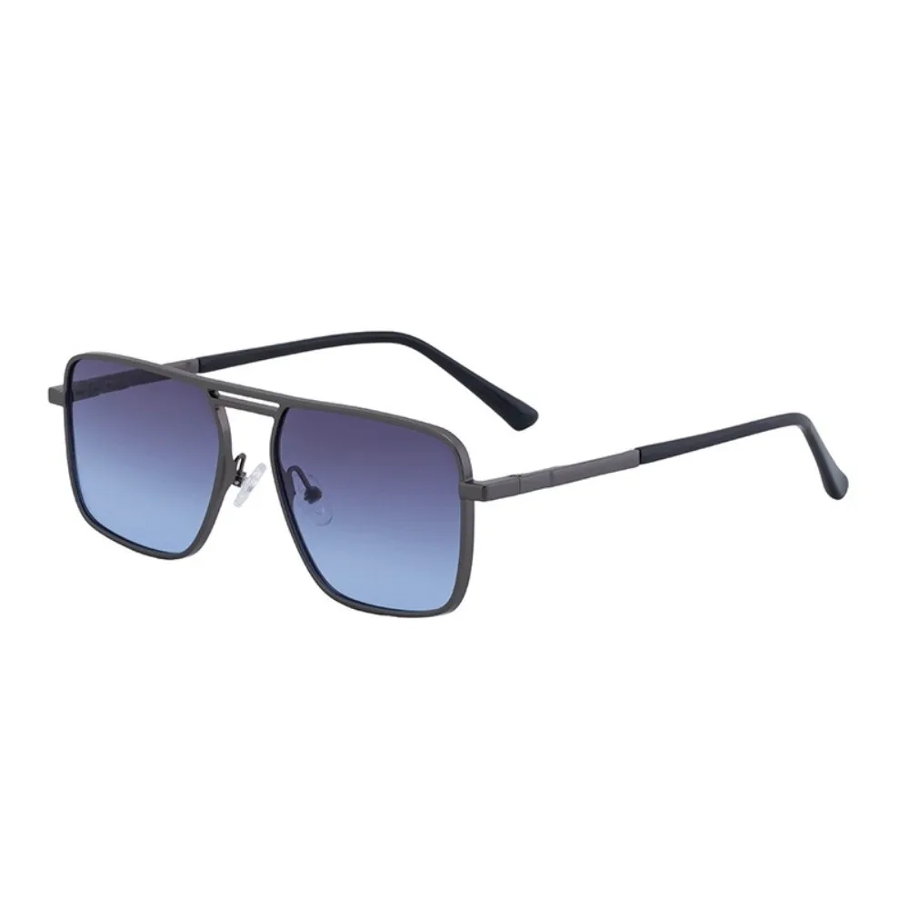 

Fashion Big Frame Square Sunglasses Punk UV400 Double Beam Sun Glasses Alloy Lightweight Men Eyewear Outdoor