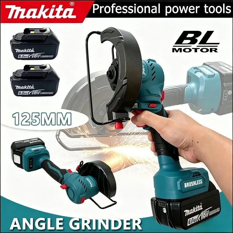 

Makita Brushless 125mm Angle Grinder, Cordless Portable Power Cutting Tool for Home DIY & Industrial Construction
