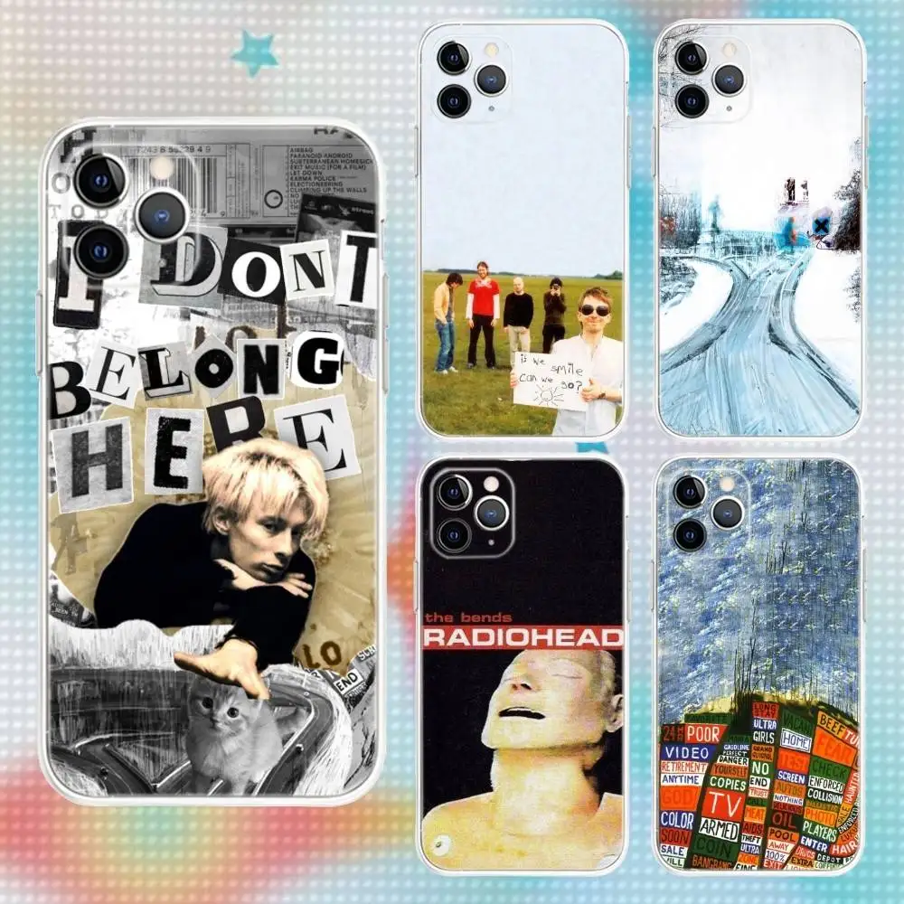 

R-Radiohead Band In Rainbows Transparent Clear Soft Phone Case For iPhone 17,16,15,14,13,12,11,Air,X,XR,Pro,Max,Plus Cover