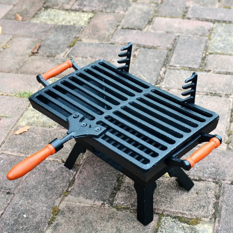 Cast Iron Charcoal Barbecue Grill Stove, Household Carbon Oven Heating Stove for Villa Courtyard Outdoor Backyard Use