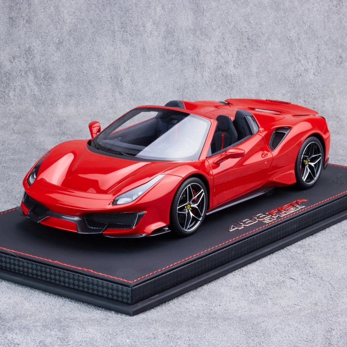 

BBR 1:18 488 Pista Spider Red Simulation Limited Edition Resin Metal Static Car Model Toy Gift