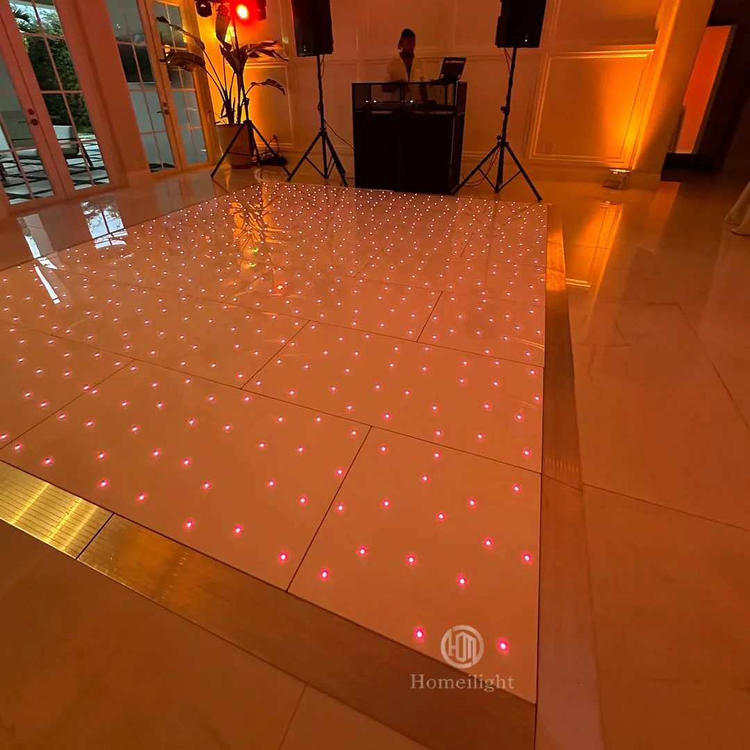 

Twinkle Liting Dancing Panels Disco Stage Lights 12x12ft White RGB 3in1 Star Twinkling LED Dance Floor