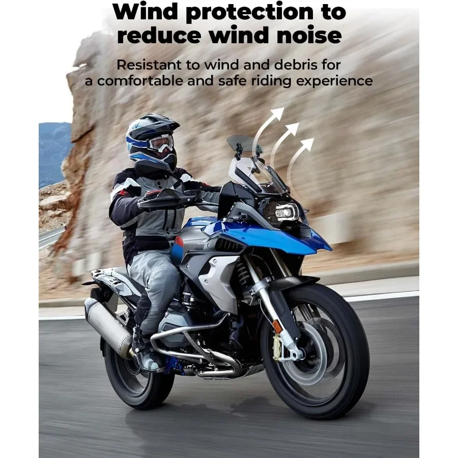 مشابك تمديد الزجاج الأمامي للدراجات النارية قابلة للتعديل مع سبويلر مرتفع من معدن الألومنيوم المحدث لتعزيز الهوائية