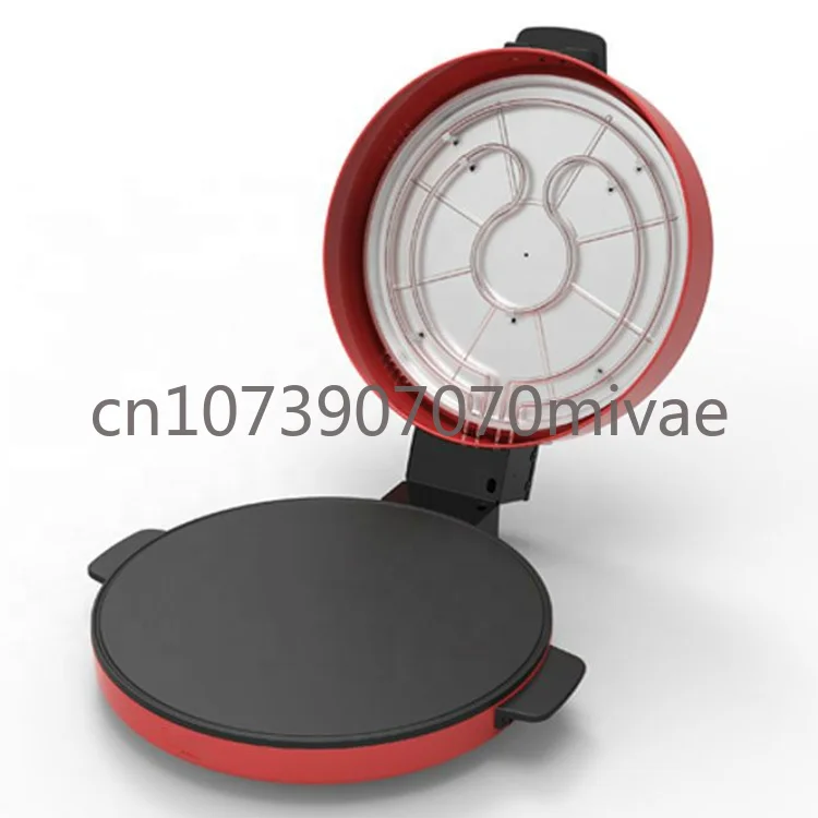 1800W Electric Arabic Bread Maker Household Steak Pan Machine Countertop Pizza Oven with Non-stick Bakeware
