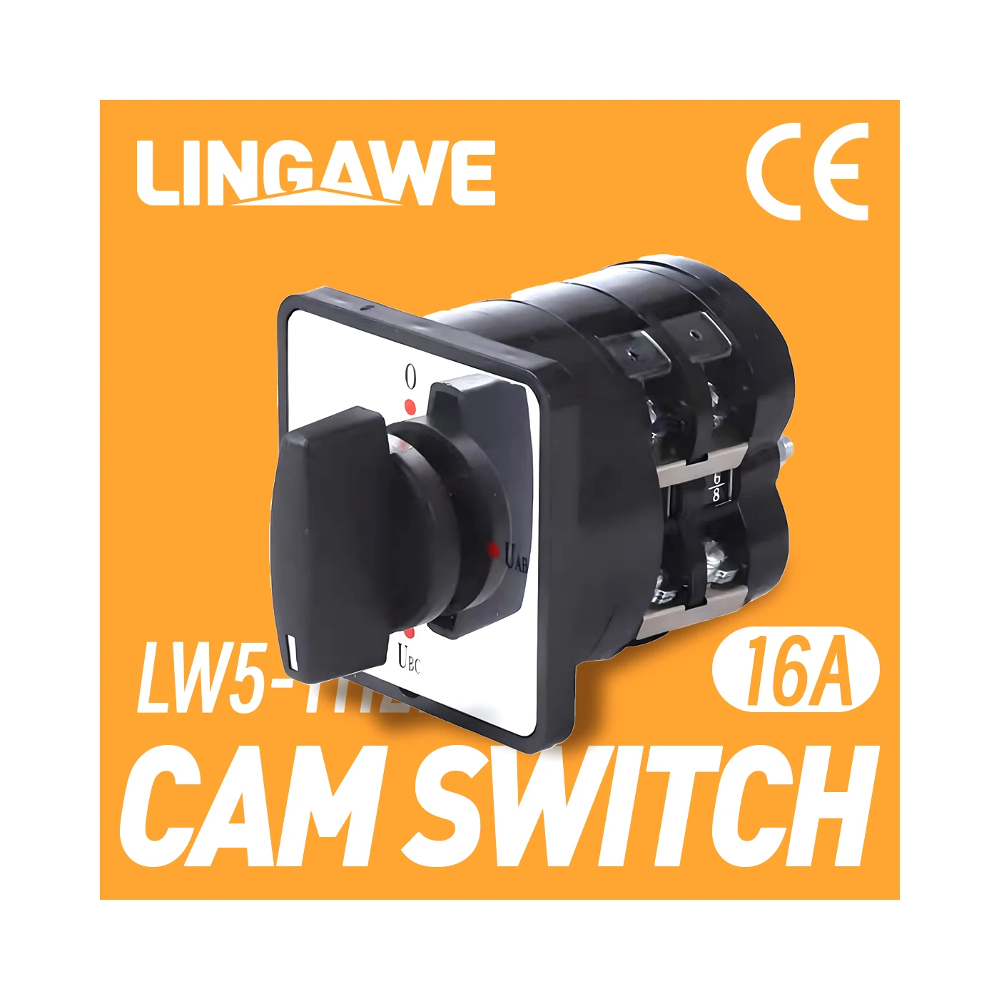 

LW5-YH2/2 Cam Changeover Switch 16A 380V 4 Position 2 Pole 8 Terminals For Electric Motor Control And Voltage Conversion