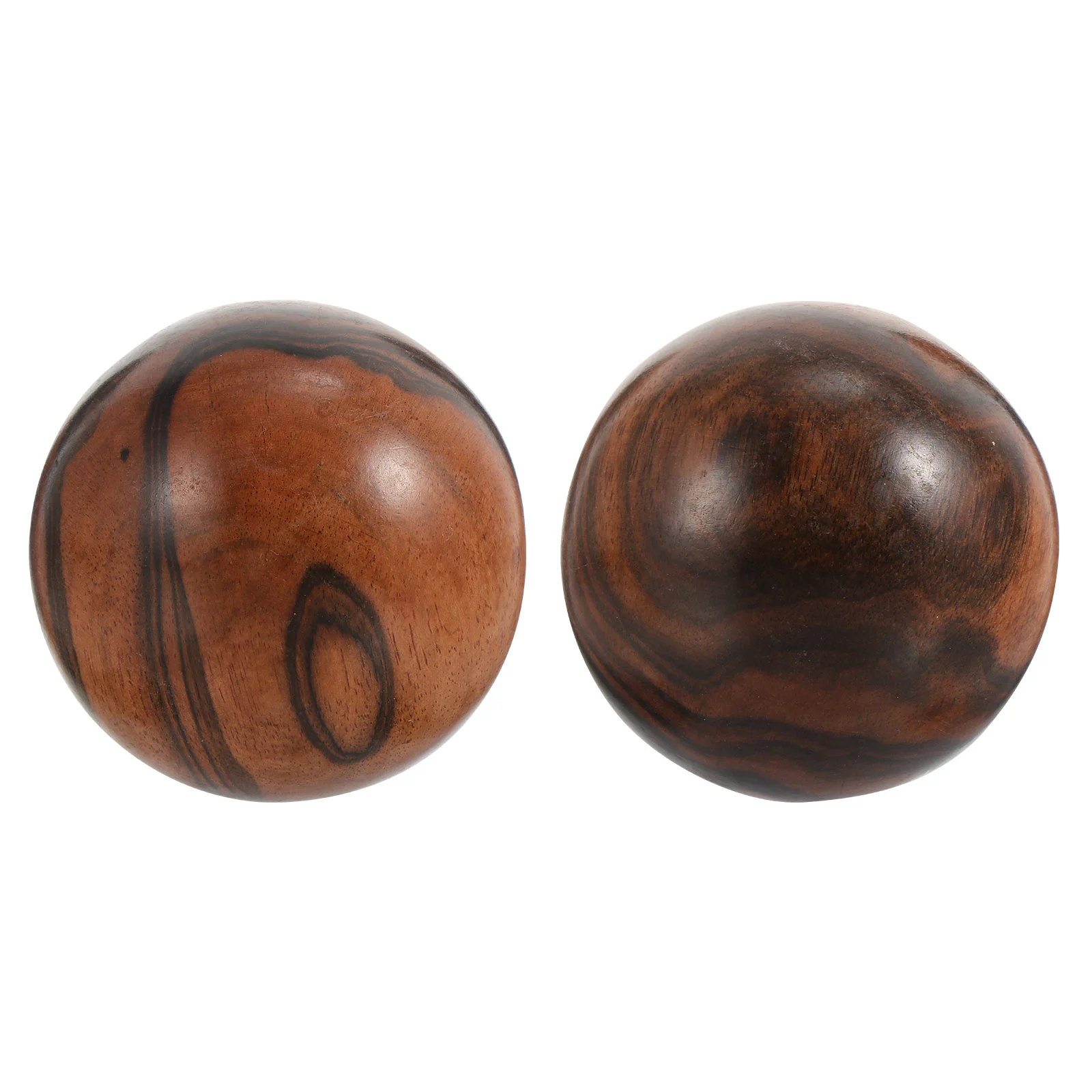 

2 Pcs Fitness Golfer Spins The Ball Decompression Toy Massage Wooden Handheld Exercise Balls Aldult