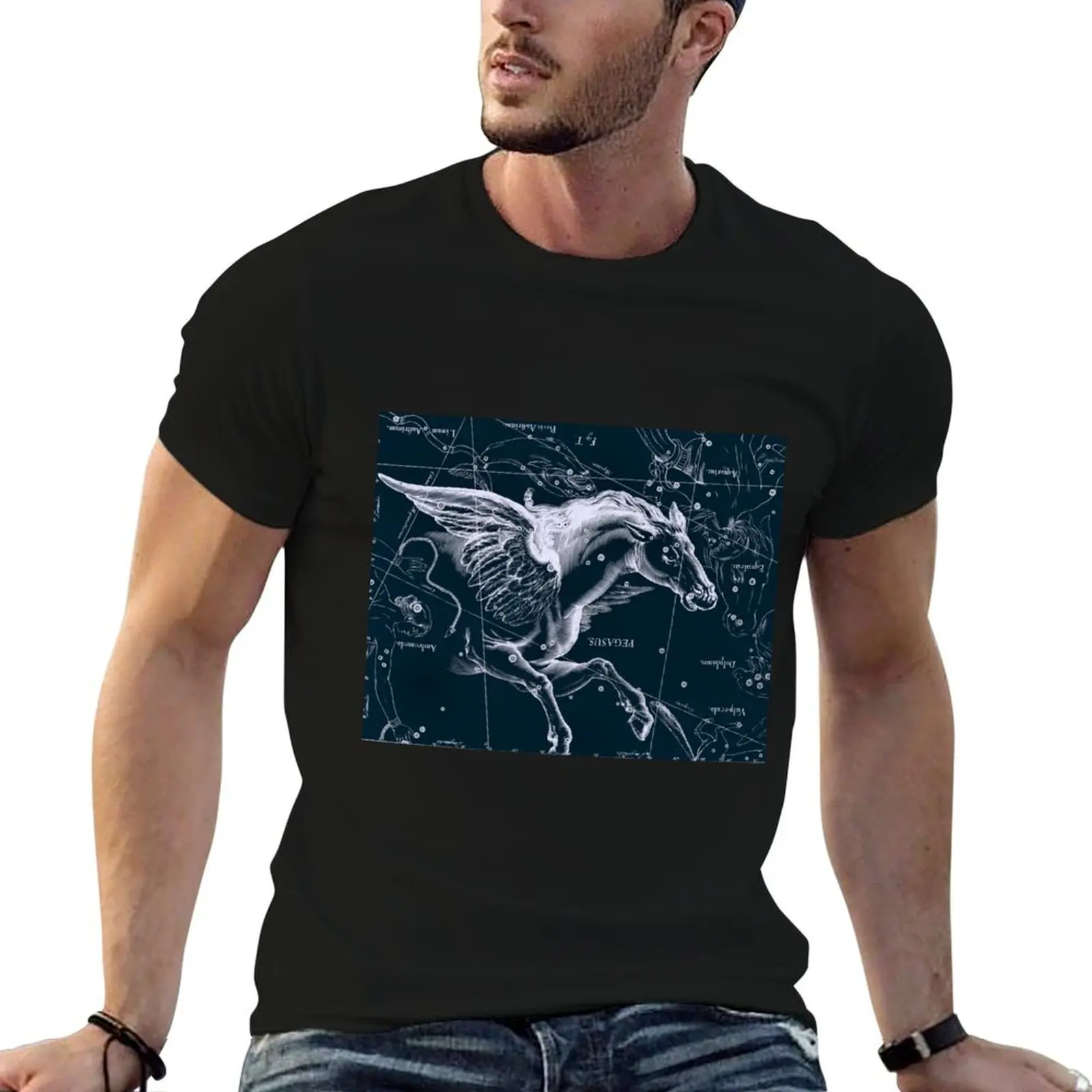 Pegasus Constellation T-Shirt shirts graphic tee boys animal print cheap stuff kawaii clothes Men's t-shirt