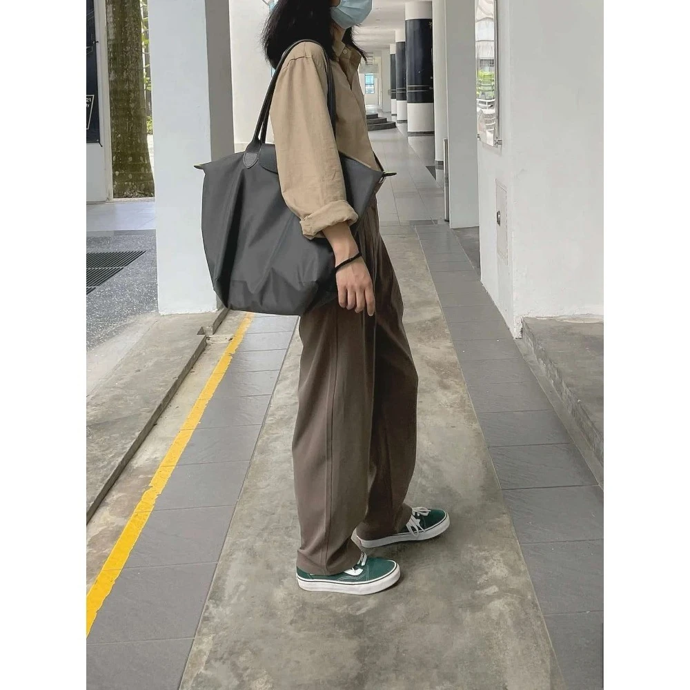 Bolsa Tote Colapsável de Nylon Premium em Tamanhos Grande, Médio e Pequeno para Uso Transversal, de Ombro e Axilar