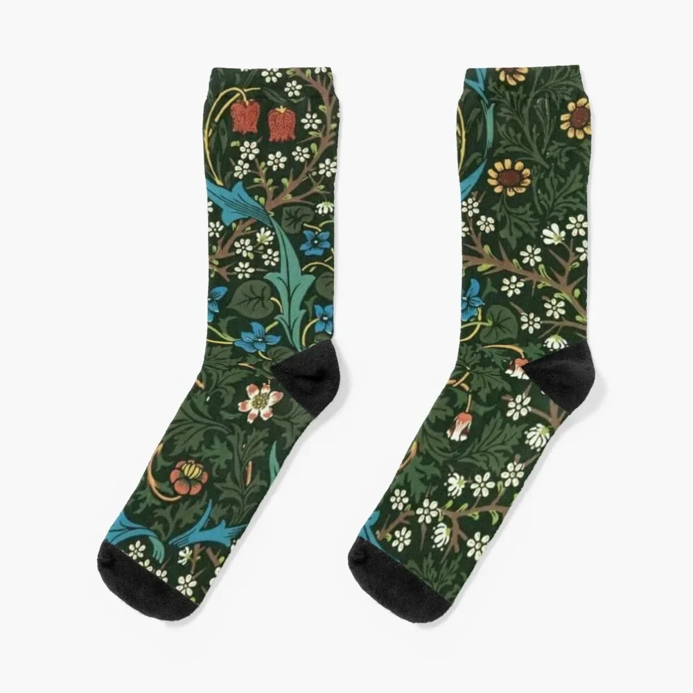 

William Morris fabric design Socks crazy Rugby Non-slip Girl'S Socks Men's