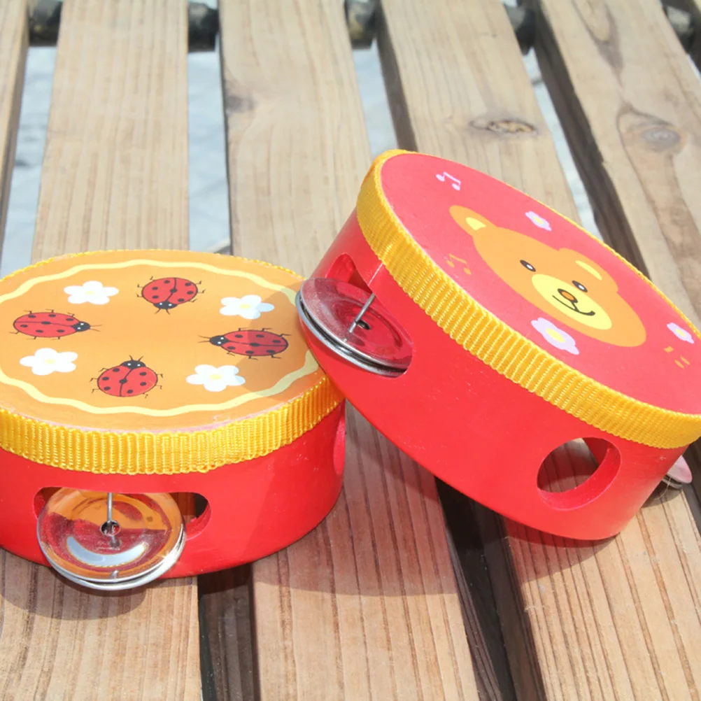 

10 CM Tambourine Kids Musical Instrument Educational Toys Hand Drum Violin Child