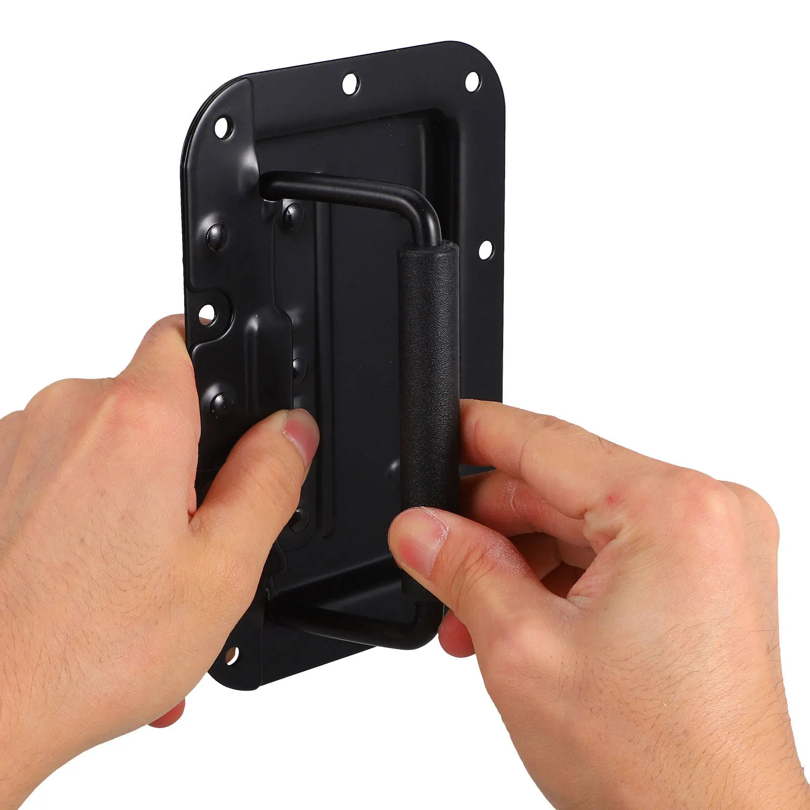 

4 шт. усиленных пружинных врезных ручек для шкафов, металлических кейсов, ящиков для инструментов, акустических систем, железные ручки для оборудования