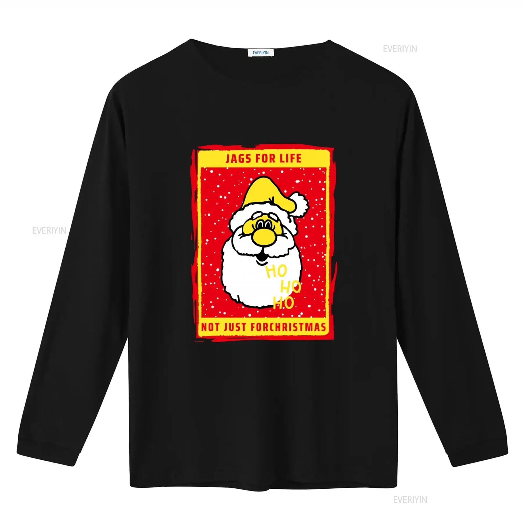 JAGS For Life T Shirt Not Just Christmas Partick Thistle Fan Org Xmas Santa Claus Print vintage Washed Stretched Comfortable