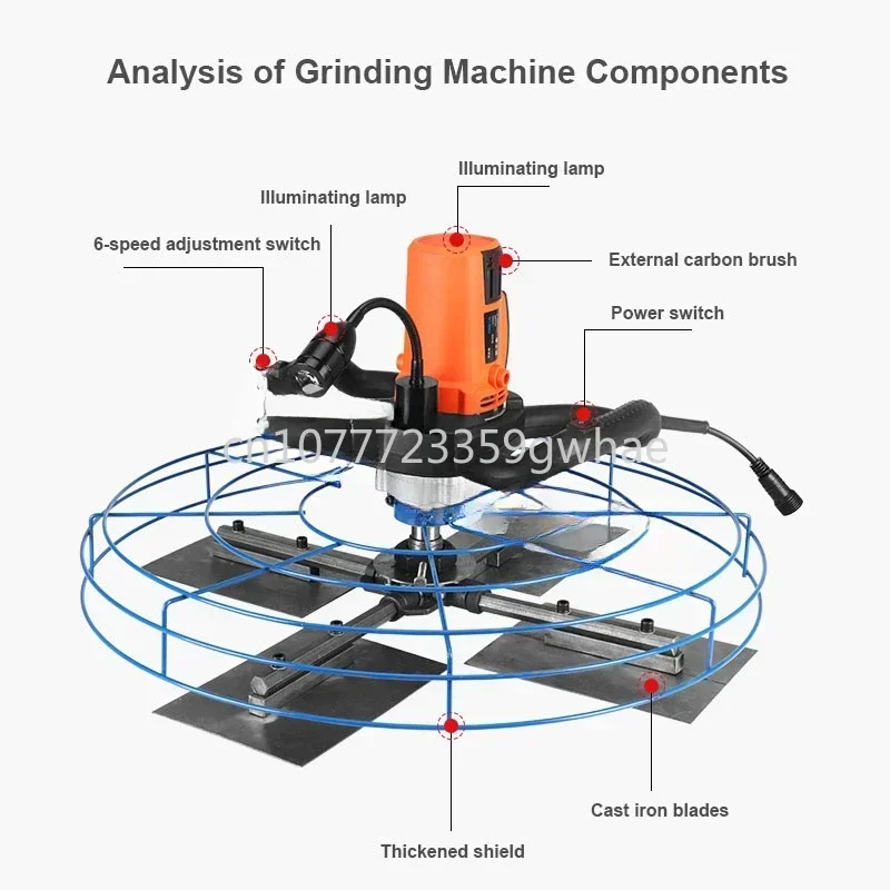 Manual electric concrete floor polishing machine for construction sites, road leveling machine/used for road construction