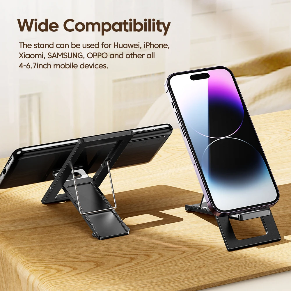 Toocki Portable Phone Holder Stand Folding Mobile Support for iPhone Samsung Xiaomi Huawei Realme Desktop Phone Holder Bracket