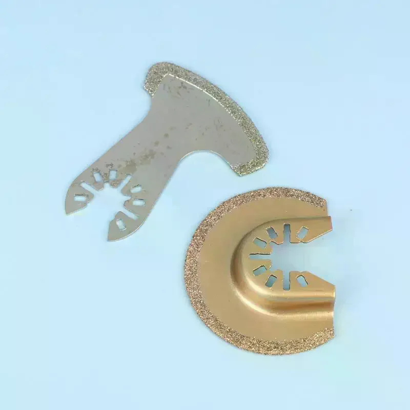 [MA]1/2Pcs Oscillating Saw Blades Sickle-shaped/Semi-circular For Rough Sanding Fillers Tile Ceramics Electric Tool Accessories