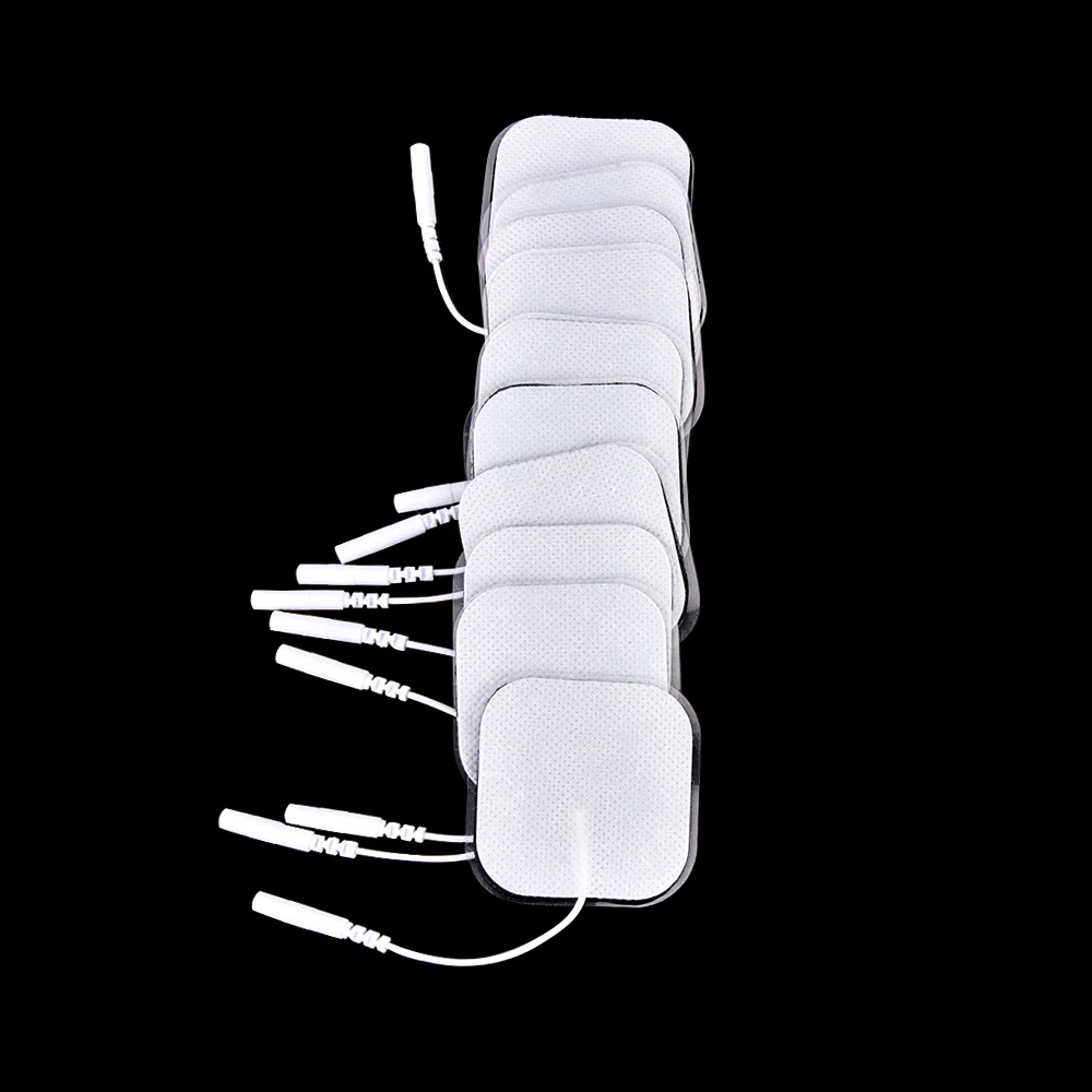 10pcs 5X5CM Reusable Self Adhesive Tens Electrode Pad For Digital Physiotherapy Massager Nerve Muscle Stimulator Accessory Tool