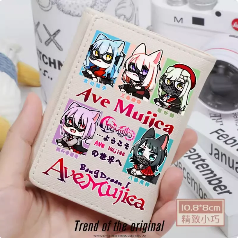 

Anime Bang Dream AVE MUJICA Fashion Wallet PU Purse Card Holder Hasp Money Bag Cosplay Gift B1645