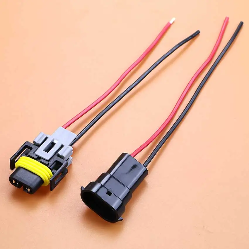 H8 H9 H11 Male Female Socket Connector Car Foglight Head Light Bulb Lamp Plug Adapter DIY Cable Wiring Harness image 2